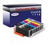 Lot de 6 Cartouches Compatibles pour Canon Pixma TS705, TS8100, PGI580XXL, CLI581XL (1Bk/1PBk/1C/1M/1Y/1PB) - T3AZUR