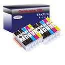 Lot de 10 Cartouches Compatibles pour Canon PGI-550 XL, CLI-551 XL (2Bk/2PBk/2C/2M/2Y) - T3AZUR