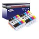 Lot de 10 Cartouches Compatibles pour Canon PGI-550 XL, CLI-551 XL (2Bk/2PBk/2C/2M/2Y) - T3AZUR