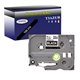 Ruban d'étiquettes laminées générique Brother TZe315 - Texte blanc sur fond noir - Largeur 6 mm x 8 mètres