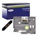 Ruban d'étiquettes laminées générique Brother TZe334 - Texte doré sur fond noir - Largeur 12 mm x 8 mètres