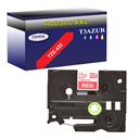 Ruban pour étiquettes laminées générique Brother  TZe435 - Texte blanc sur fond rouge - Largeur 12 mm x 8 mètres