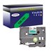 Ruban pour étiquettes laminées générique Brother TZe741 - Texte noir sur fond vert - Largeur 18 mm x 8 mètres