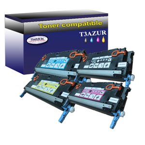 T3AZUR - Lot de 4 Toners génériques Canon EP711 / 717