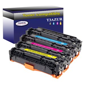 T3AZUR - Lot de 4 Toner générique Canon CRG-718 / CRG 718
