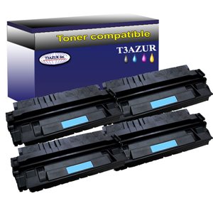 T3AZUR - Lot de 4 Toner génériqueCanon EP62A / HP C4129A 