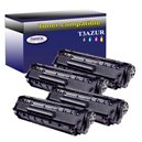 T3AZUR - Lot de 4 Toner générique  Canon EP703 / HP 12A
