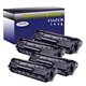 T3AZUR - Lot de 4 Toner générique  Canon EP703 / HP 12A