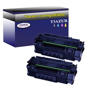 T3AZUR - Lot de 2 Toner générique  Canon EP708H / HP 49X