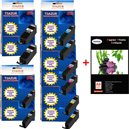 4+6 cartouches compatibles Canon Pixma IX6550 / IX 6550+ Pack de 20 papiers photos A6 Brillant 230gr