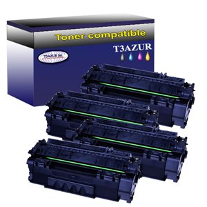 T3AZUR - Lot de 4 Toner générique  Canon EP708H / HP 49X