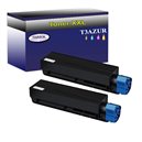 Lot de 2 Toner Compatible OKI B401 / B401D / B401DN / MB441 (44992402 )