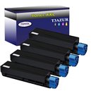 Lot de 4 Toner Compatible OKI MB451 / MB451dn / MB451dnw / MB451w (44992402 )