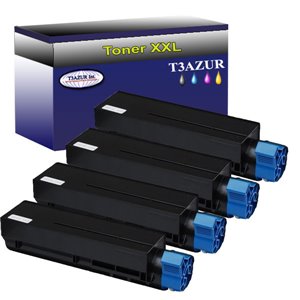 Lot de 4 Toner Compatible OKI MB451 / MB451dn / MB451dnw / MB451w (44992402 )