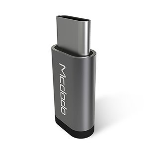 Mcdodo Adaptateur microUSB (port) vers  USB-C argent OT-2152
