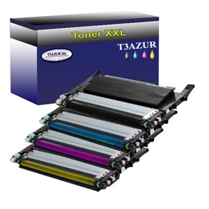 4 Samsung CLX-3305 / CLX-3305FN -Compatible - 1 000p  + Pack de 20 papiers photos A6 Brillant 230gr