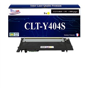Toner compatible Samsung C430, C430W, CLT-Y404S (SU444A) Jaune+10f A6 brillantes-T3AZUR