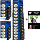 5+15 cartouches compatibles Canon PGI-525 / CL-I526 / PGI525 / CLI526 + Pack de 20 papiers photos A6 Brillant 230gr