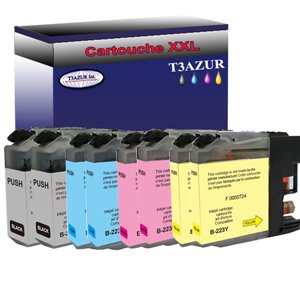 5x Cartouche d'encre Compatible LC223XL (2 Noir 1 Cyan 1 Magenta 1 Jaune) 