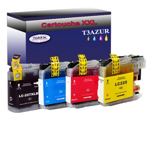 LC227/LC225XL- Lot de 4 Cartouches compatibles pour Brother LC227 / LC225  XL
