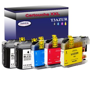 LC227/LC225XL- Lot de 5 Cartouches compatibles pour Brother LC227 / LC225  XL