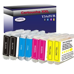 Lot de 4 Cartouches compatibles Brother MFC5860CN / MFC660CN / MFC665CW / MFC 5860CN / MFC 660CN / MFC 665CW