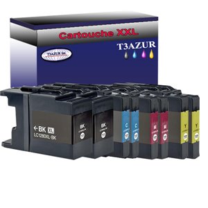 Lot de 8 Cartouche compatible Brother MFC-J430W, LC1280XL