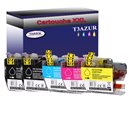 T3AZUR - Lot de 5 Cartouches compatibles Brother LC3219 XL (avec puce)