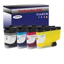 T3AZUR - Lot de 4 Cartouches compatibles Brother LC3239 (LC-3239) XL 