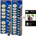5+15 Cartouches compatibles Canon PGI520 / CLI521 / PGI-520 / CLI-521  + Pack de 20 papiers photos A6 Brillant 230gr