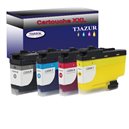 T3AZUR - Lot de 4 Cartouches compatibles Brother LC3235 (LC-3235)  XL 