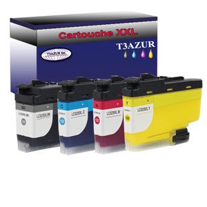 Lot de 4 Cartouches compatibles Brother DCP-J1100DW, MFC-J1300DW, LC3235XL (Noire+Couleur) – T3AZUR