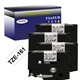 4x Ruban d'étiquettes laminées générique Brother TZe161 - Texte noir sur fond transparent - Largeur 36 mm x 8 mètres