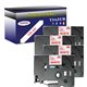 4 x Rubans pour étiquettes laminées génériques Brother TZe222 - Texte rouge sur fond blanc - Largeur 9 mm x 8 mètres