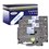4 x Rubans pour étiquettes laminées générique Brother TZe243 - Texte bleu sur fond blanc - Largeur 18 mm x 8 mètres
