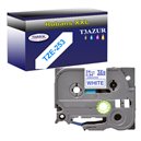 Ruban pour étiquettes laminées générique Brother TZe253 - Texte bleu sur fond blanc - Largeur 24 mm x 8 mètres