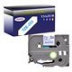 Ruban pour étiquettes laminées générique Brother TZe253 - Texte bleu sur fond blanc - Largeur 24 mm x 8 mètres