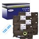 4 x Rubans pour étiquettes laminées générique Brother TZe263 - Texte bleu sur fond blanc - Largeur 36 mm x 8 mètres