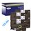 4 x Rubans pour étiquettes laminées générique Brother TZe263 - Texte bleu sur fond blanc - Largeur 36 mm x 8 mètres