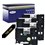 4 x Ruban d'étiquettes laminées générique Brother TZe344 - Texte doré sur fond noir - Largeur 18 mm x 8 mètres
