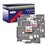 4 x Rubans d'étiquettes laminées générique Brother TZe421 - Texte noir sur fond rouge - Largeur 9 mm x 8 mètres