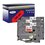 4 x Rubans pour étiquettes laminées générique Brother TZe451 - Texte noir sur fond rouge - Largeur 24 mm x 8 mètres