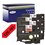 4 x Rubans d'étiquettes laminées générique Brother TZe461 - Texte noir sur fond rouge - Largeur 36 mm x 8 mètres