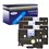 4 x Rubans d'étiquettes laminées générique Brother TZe535 - Texte blanc sur fond bleu - Largeur 12 mm x 8 mètres