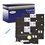 4 x Rubans d'étiquettes textile générique Brother TZeFA3 - Texte bleu sur fond blanc - Largeur 12 mm x 3 mètres