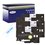 4 x Rubans d'étiquettes textile générique Brother TZeFA4 - Texte bleu sur fond blanc - Largeur 18 mm x 3 mètres