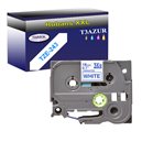 Rubans pour étiquettes laminées générique Brother TZe243 - Texte bleu sur fond blanc - Largeur 18 mm x 8 mètres