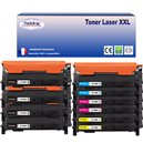 T3AZUR - Lot de 10 Toner génériques Samsung CLT-K404S, CLT-C404S, CLT-M404S, CLT-Y404S