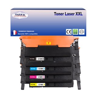 T3AZUR - Lot de 4 Toners génériques Samsung CLP360