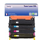 T3AZUR - Lot de 4 Toners génériques Samsung CLP310/ CLP315/ CLP320/ CLP325